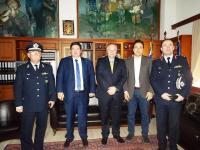 O αρχηγός της ΕΛ.ΑΣ, αντιστράτηγος Κωνσταντίνος Τσουβάλας στα Τρίκαλα