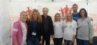 O Χρήστος Παπανικολάου στο κιόσκι του Trikala City Run