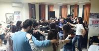 Με έντονη  αισιοδοξία , γλέντι και χορό ξεκίνησε τον προεκλογικό αγώνα η ΚΝΕ στα Τρίκαλα   