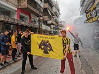 Στα Τρίκαλα το κύπελλο πρωταθλήματος της ΑΕΚ με θερμότατη «κιτρινόμαυρη» υποδοχή