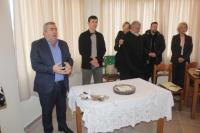 Η κοπή της πίτας της Δημοτικής Κοινότητας Πηγής παρουσία του Δημάρχου Πύλης Κων/νου Μαράβα
